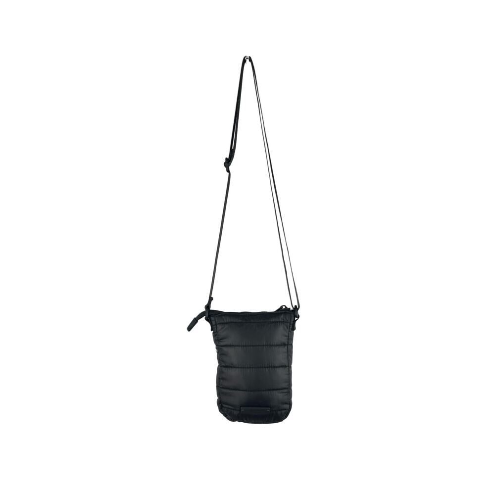 Madden Girl Black Quilted nylon cellphone crossbody handbag